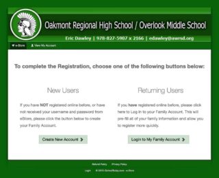 Oakmont Marching Band Activity Fees: Sign In.